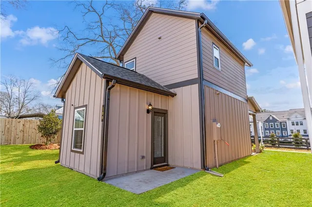 a backyard of a house