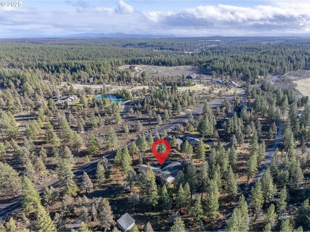 a view of city and green space