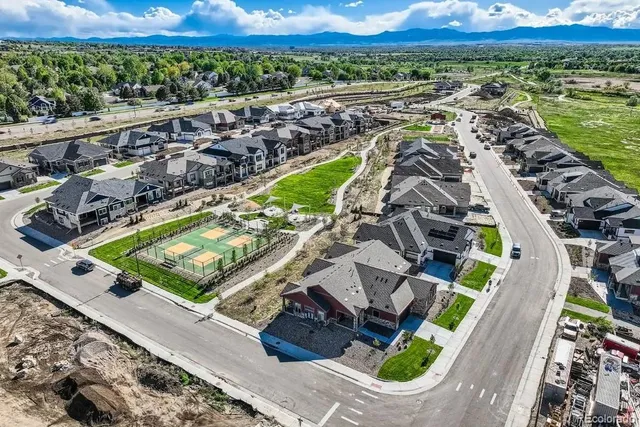 view of a city with an ocean