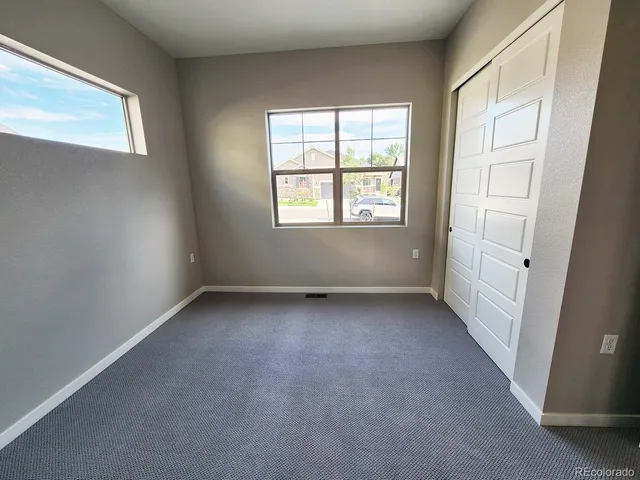 an empty room with a window