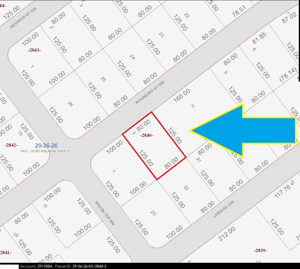 986 Rounding Street Southwest Palm Bay, FL 32908 - Photo 4 of 5 986 plat