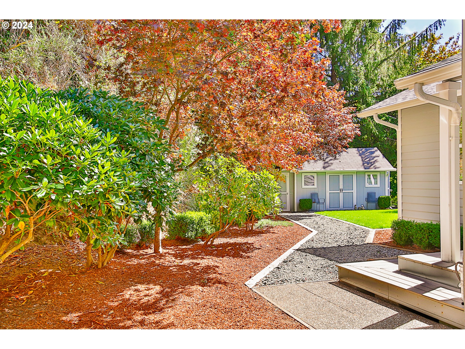 311 Council Hill Road Lakeside, OR 97449 - Photo 13 of 42 a view of a backyard with a garden and plants