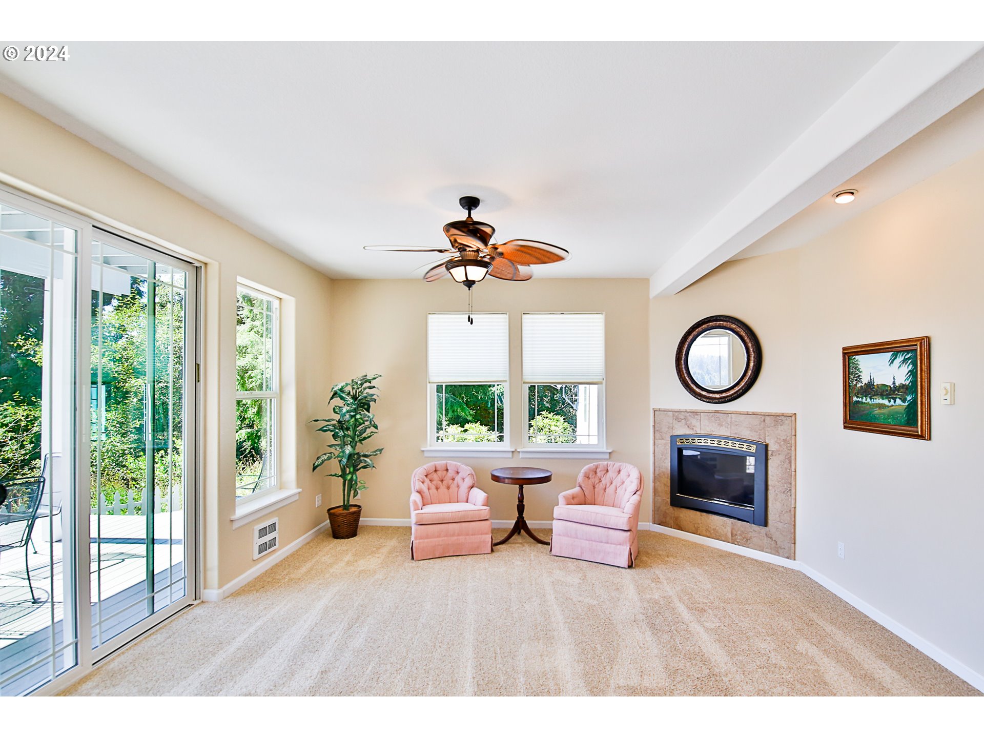 311 Council Hill Road Lakeside, OR 97449 - Photo 22 of 42 a living room with furniture and a fireplace