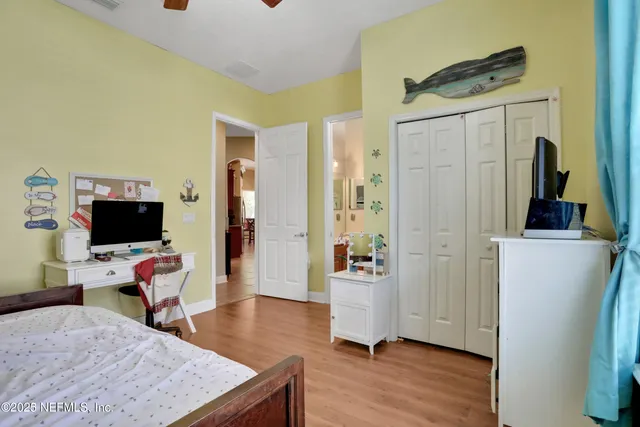 an outdoor space with furniture and umbrella