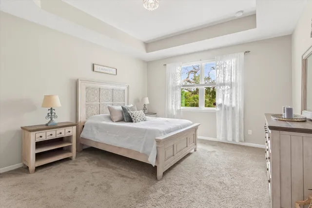 a living room with a bed furniture and a window