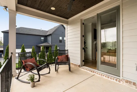 a view of an outdoor space with seating area