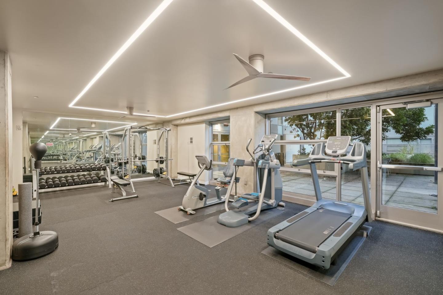 428 Alice Street, Unit 637 Oakland, CA 94607 - Photo 17 of 23 a view of a room with gym equipment