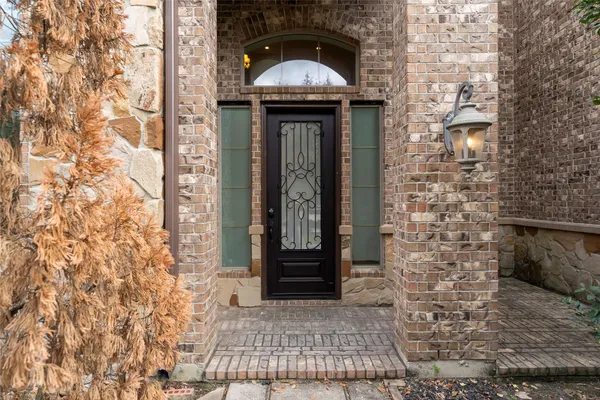 a front view of a house with a entrance