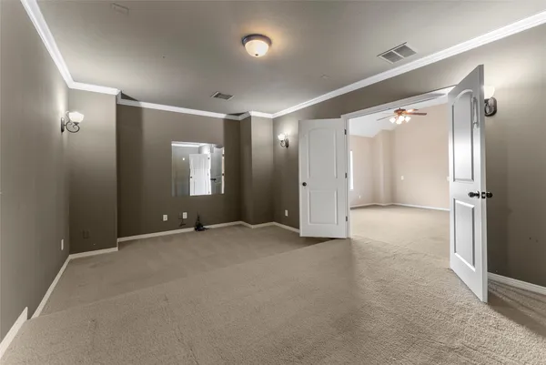 an empty room with a window