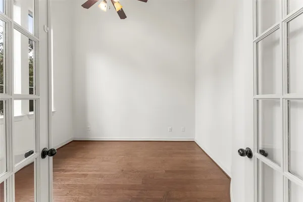 a view of a room with rack on the wall