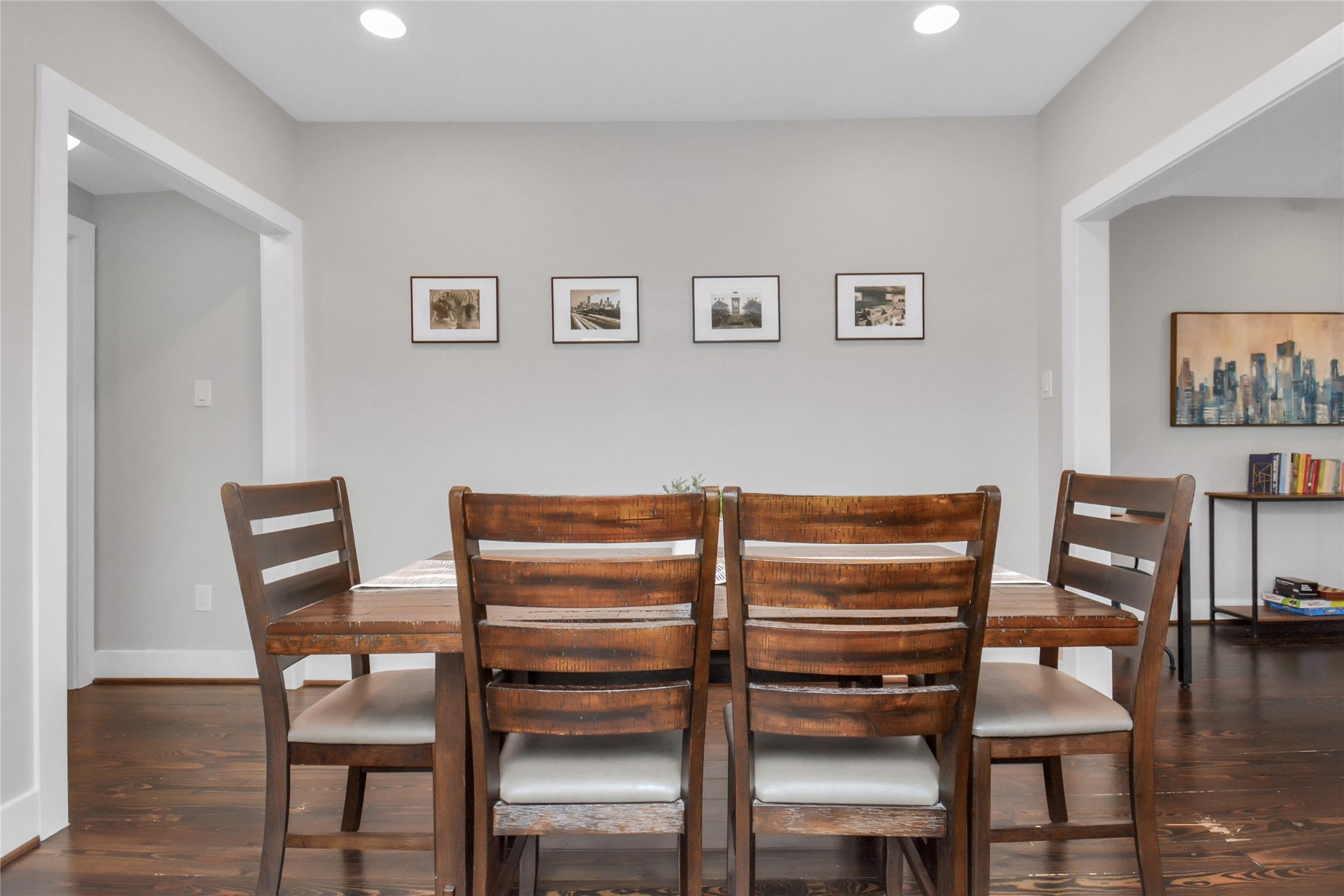 5705 Cochran Street Houston, TX 77009 - Photo 11 of 34 a view of a dining room with furniture and wooden floor