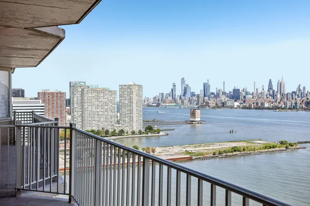 a view of city from balcony