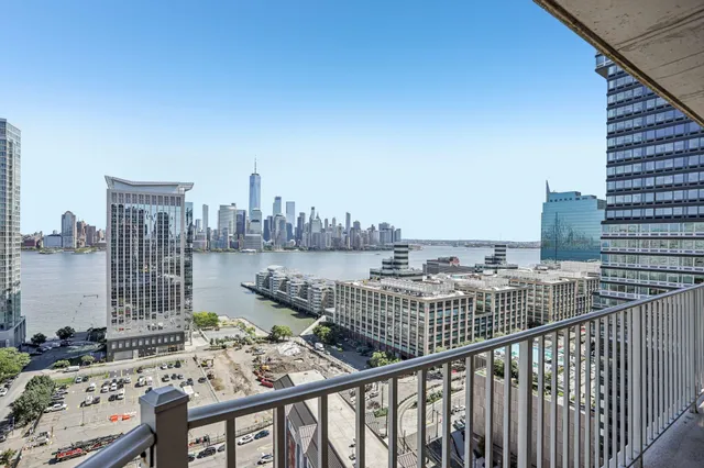 a view of city from balcony