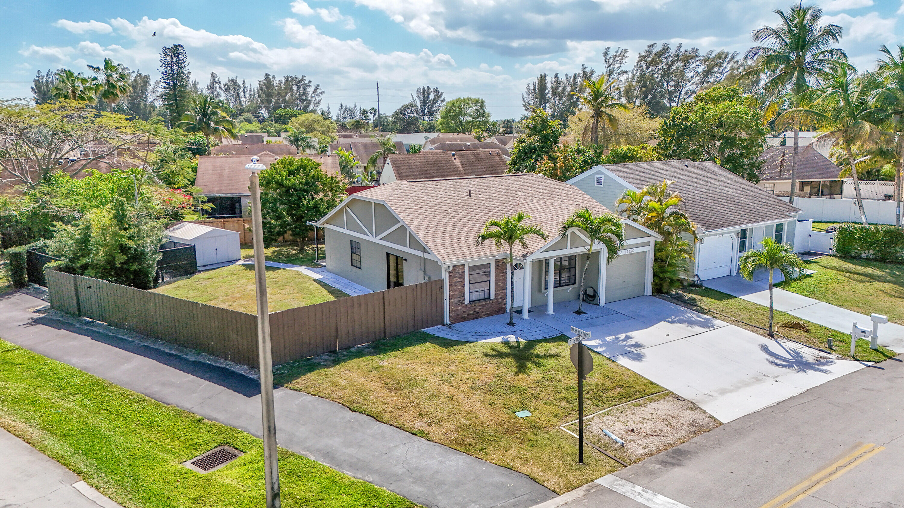 a view of a house with swimming pool