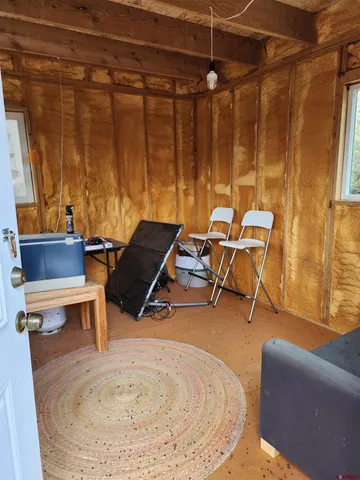 a living room with a couch and a table in it