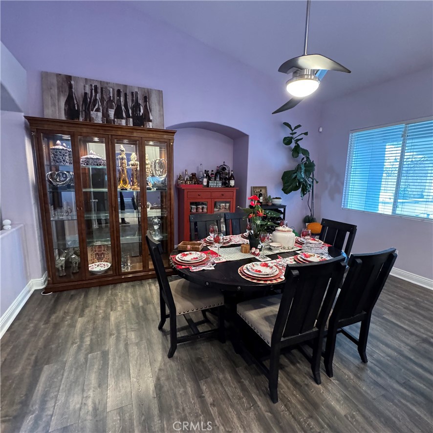 44528 Camolin Lane Lancaster, CA 93534 - Photo 73 of 75 a view of a dining room with furniture and chandelier