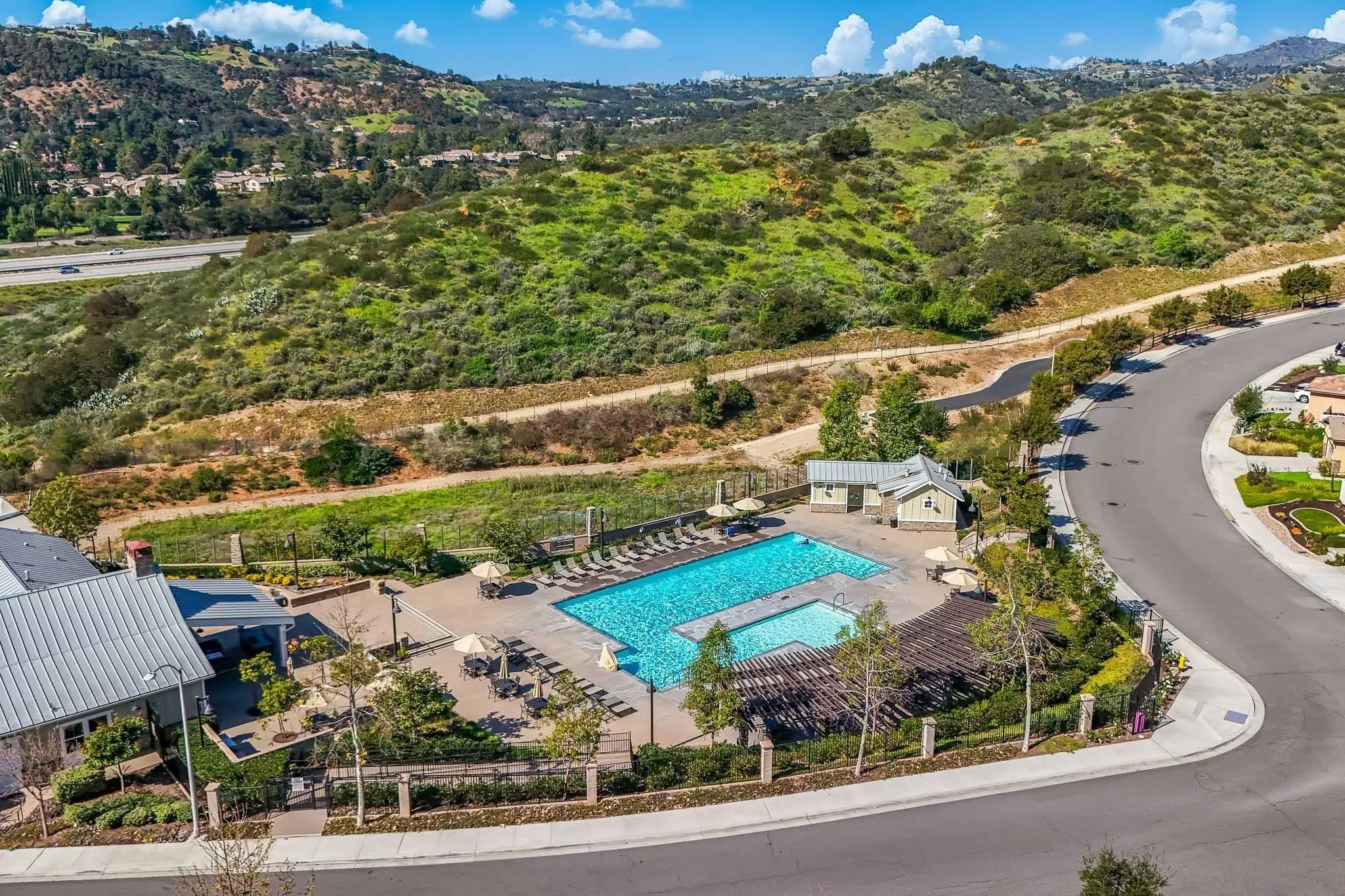 310 Falabella Lane Fallbrook, CA 92028 - Photo 41 of 48 an aerial view of a house with a yard and lake view