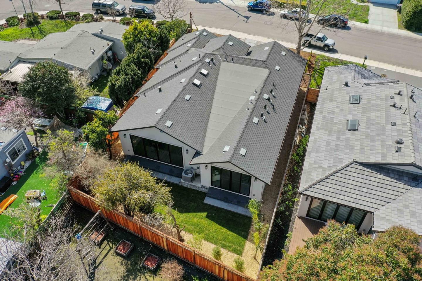 1766 Wagner Avenue Mountain View, CA 94043 - Photo 34 of 38 an aerial view of a house with a yard
