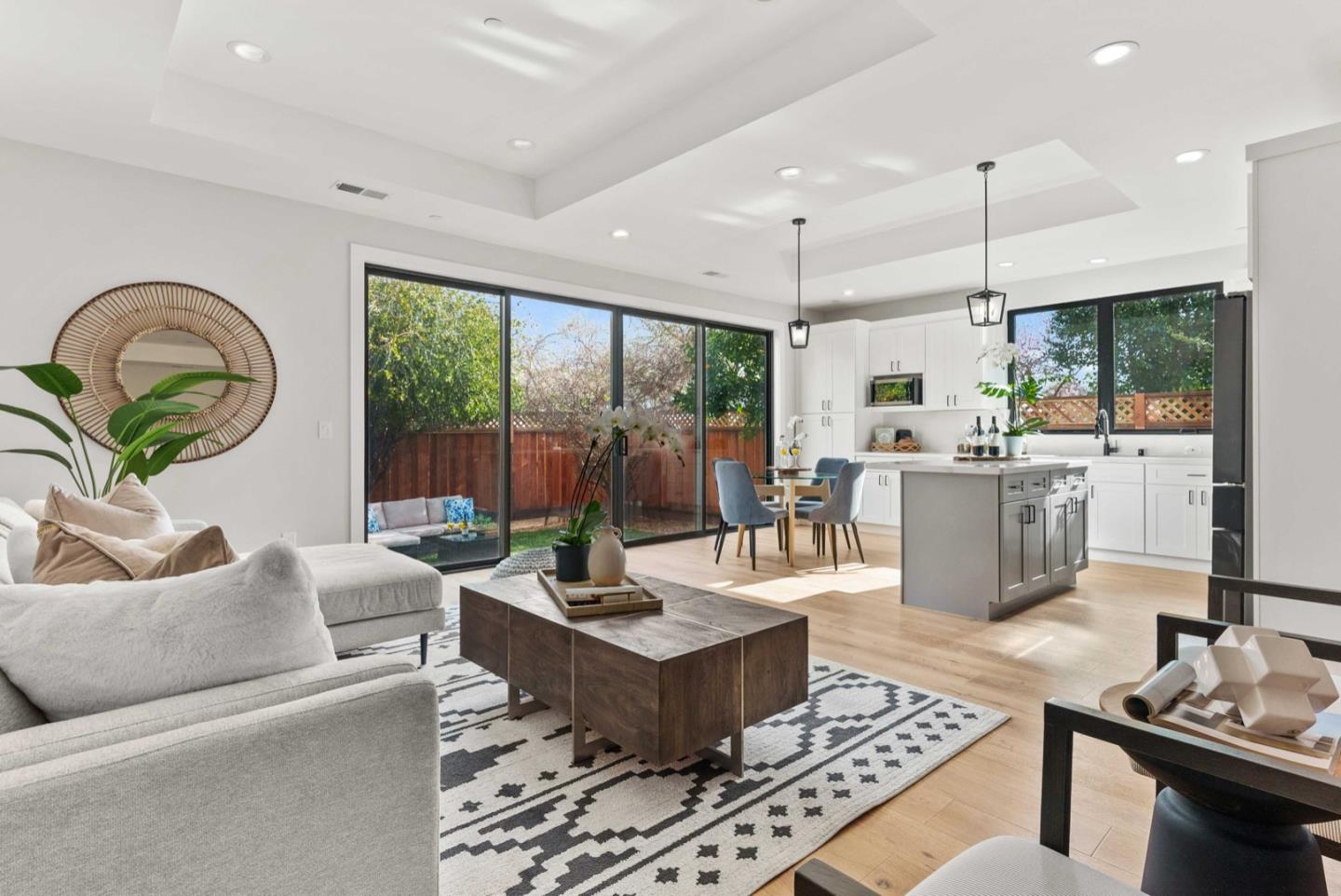 1766 Wagner Avenue Mountain View, CA 94043 - Photo 7 of 38 a living room with fireplace furniture and a large window