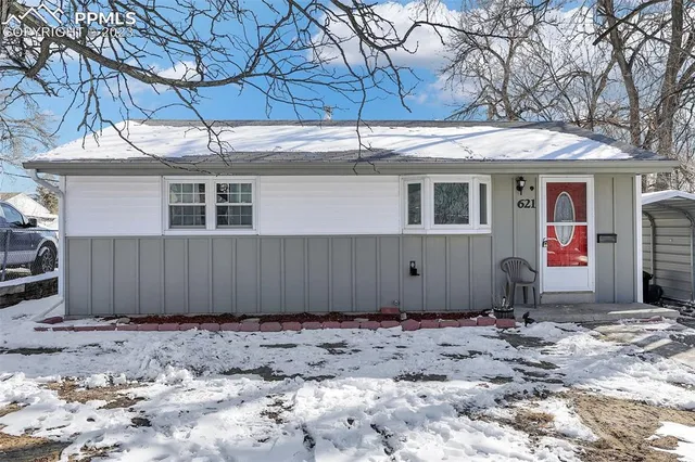 a front view of a house