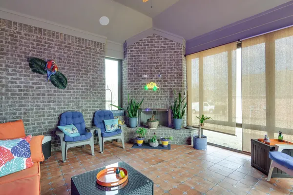 a view of a house with a snow on the wall