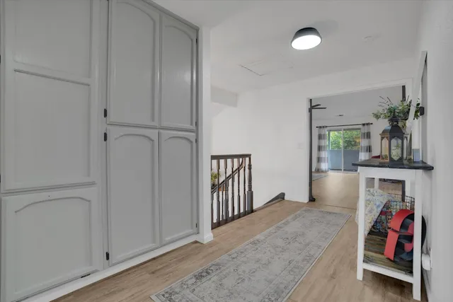 a view of livingroom with furniture and wooden floor