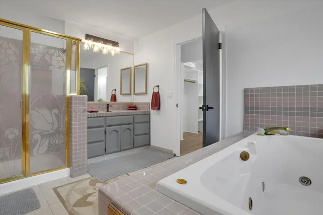 a view of balcony with wooden floor