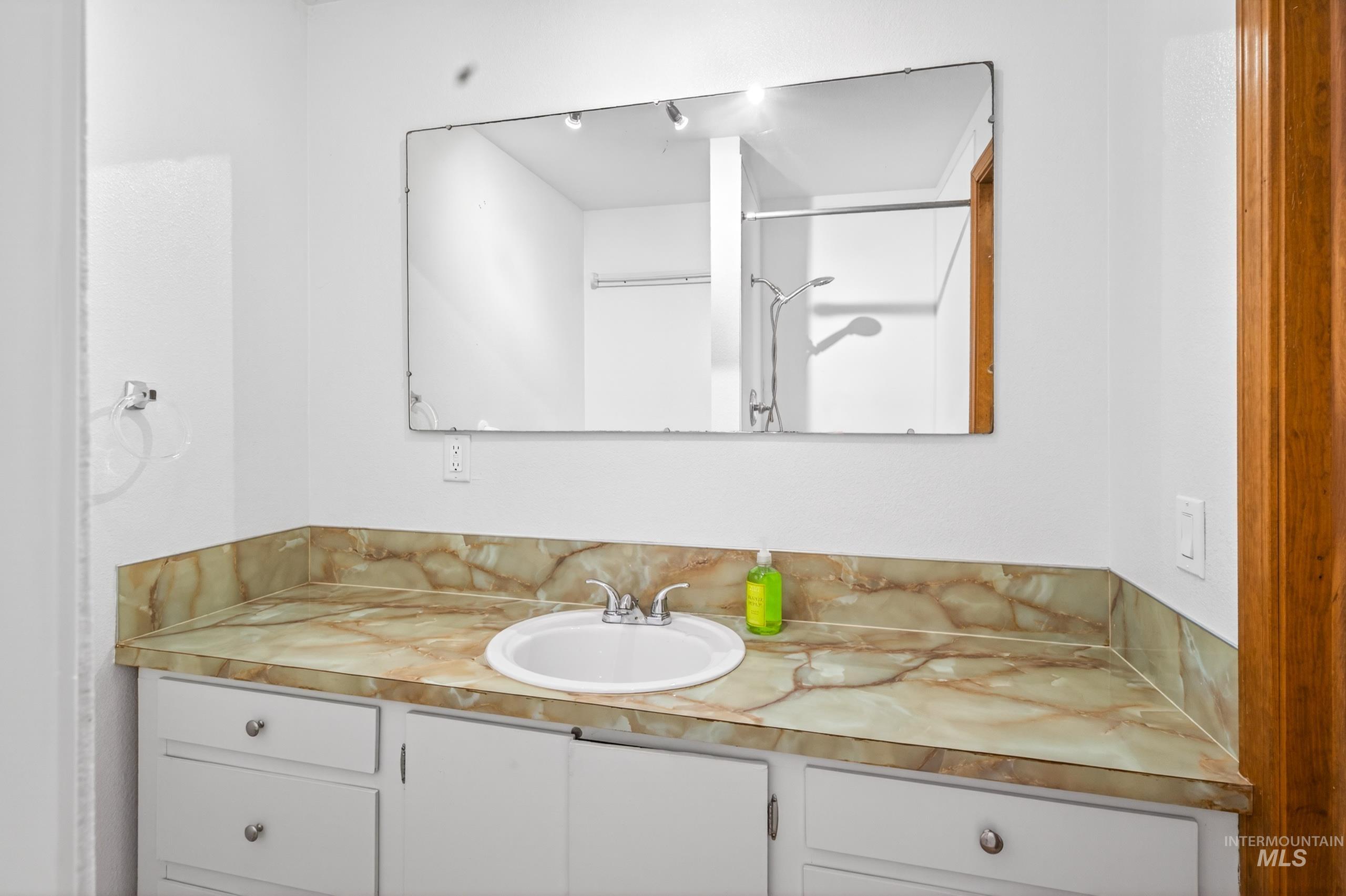 8989 Hillview Road Emmett, ID 83617 - Photo 44 of 50 Bathroom featuring vanity and a shower