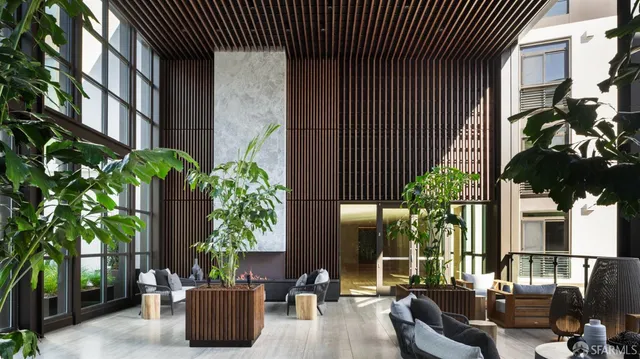 a living room with furniture and window