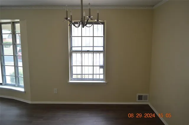 an empty room with a window