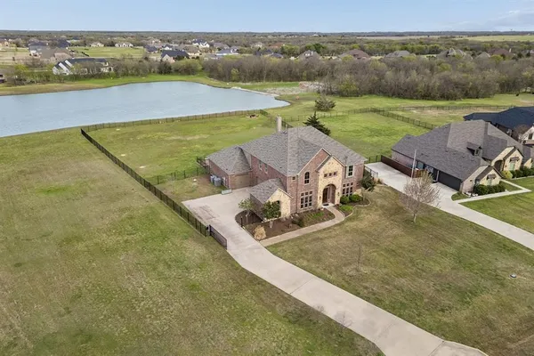 a view of a lake with a mountain