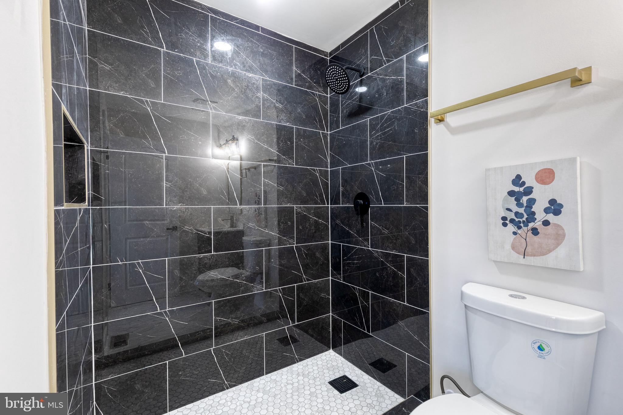 3721 Manchester Avenue Baltimore, MD 21215 - Photo 26 of 36 a bathroom with a toilet and a shower