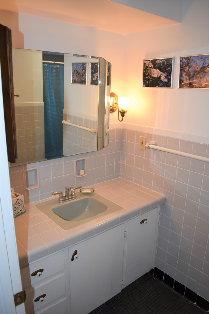 2821 A East 3500s Road Kankakee, IL 60901 - Photo 11 of 38 a bathroom with a sink and a mirror