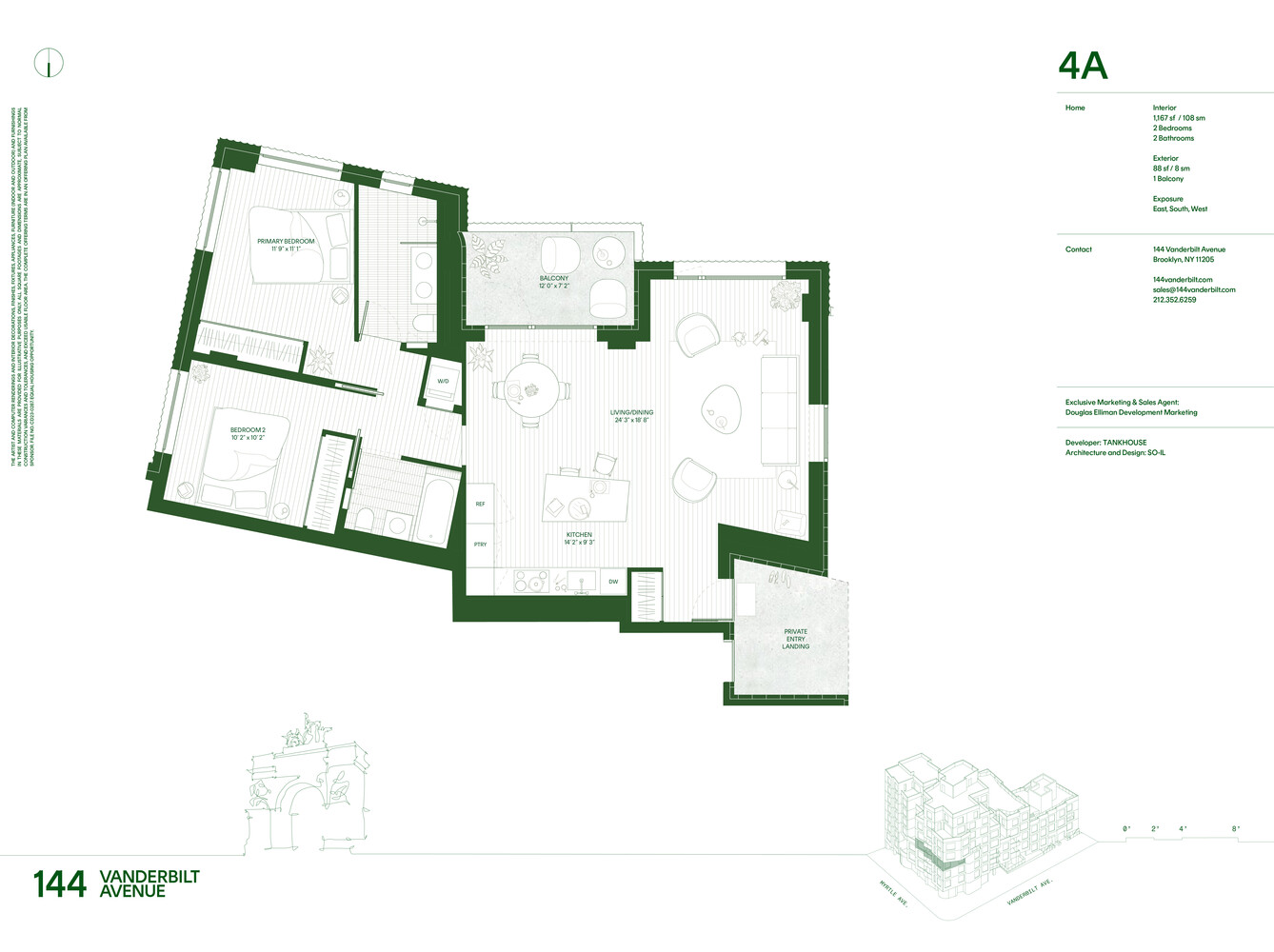 144 Vanderbilt Avenue, Unit 4A Brooklyn, NY 11205 - Photo 24 of 24 a picture of a floor plan