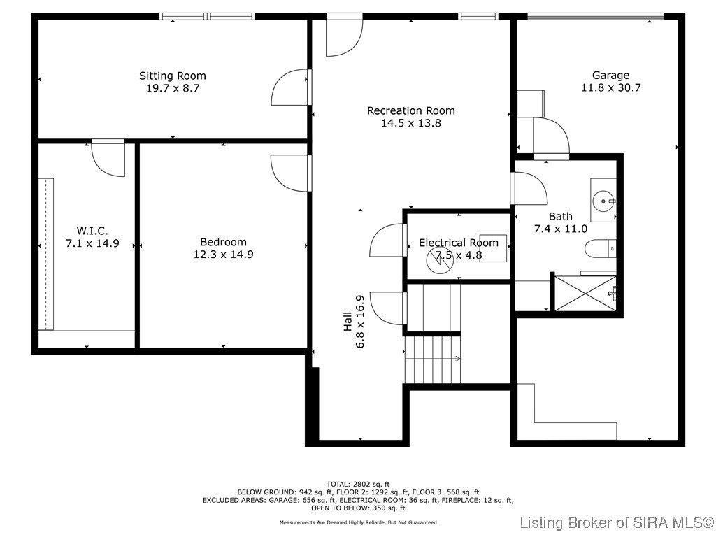 2503 Poplar Ridge Lane Madison, IN 47250 - Photo 65 of 65 Walk out Basement floorplan
