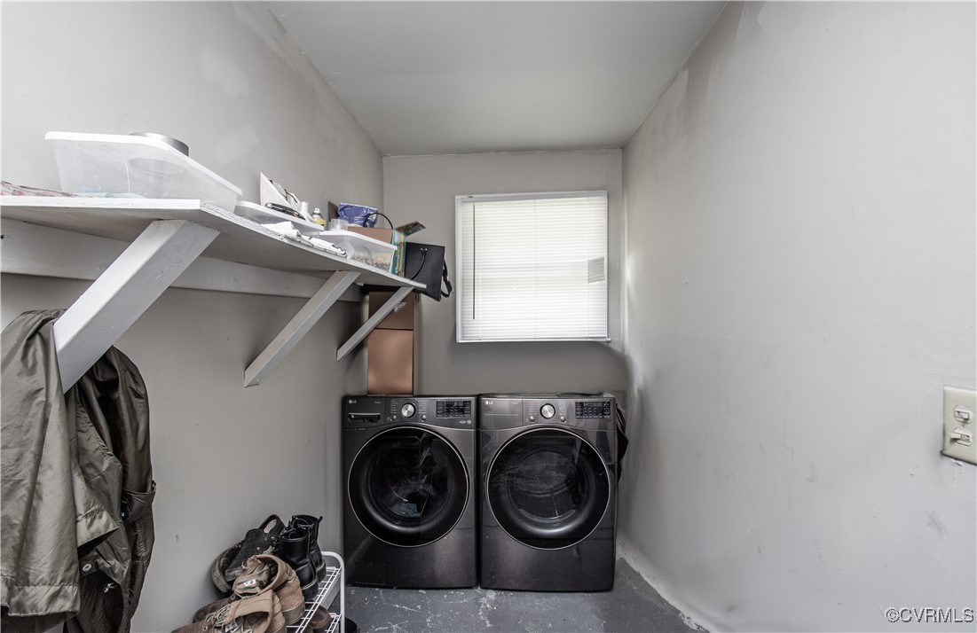 1707 Arlington Road Hopewell, VA 23860 - Photo 6 of 13 a utility room with sink dryer and washer