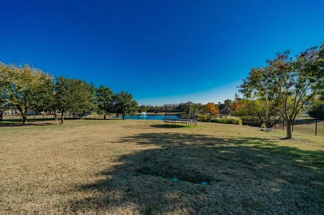 a view of an outdoor space and swimming pool