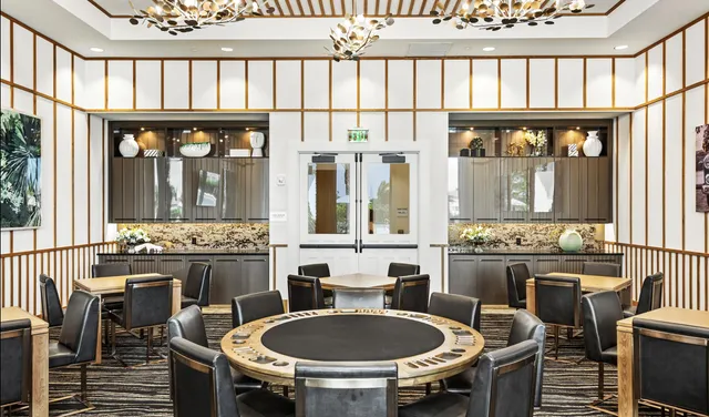 swimming pool with outdoor seating