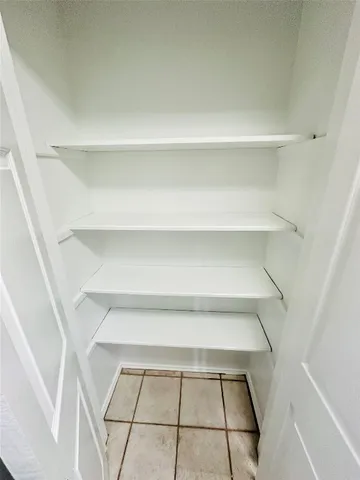 a close up view of a closet
