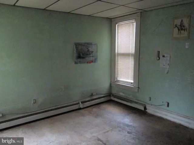 an empty room with a window