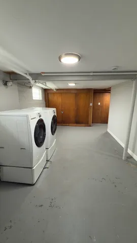 a view of kitchen and washer dryer