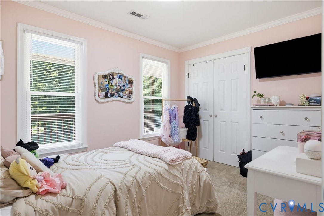 7900 Valencia Road Chesterfield, VA 23832 - Photo 11 of 37 Dual windows with white blinds, white trim, crown