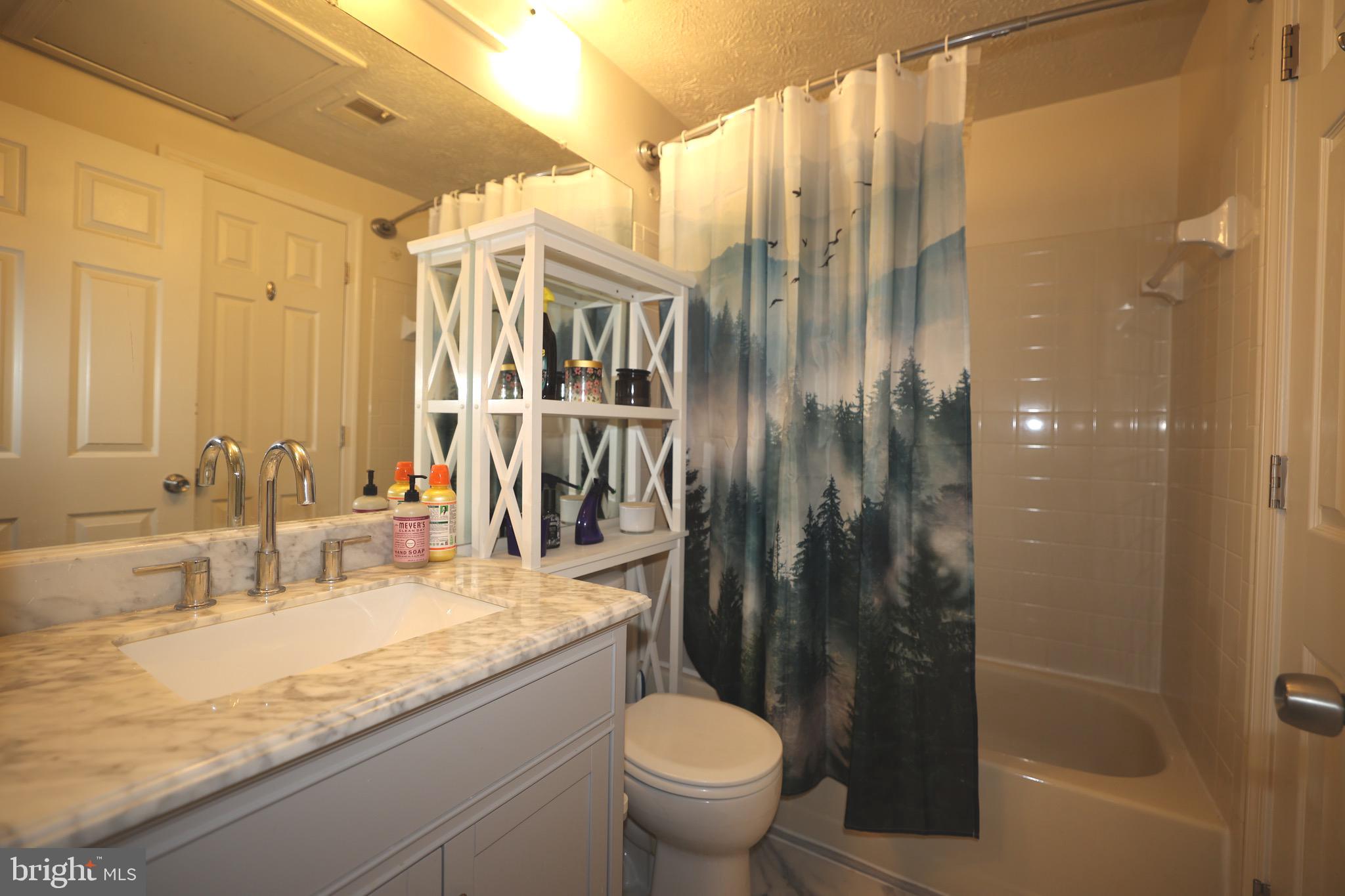 1939 Belmont Ridge Court Reston, VA 20191 - Photo 8 of 14 a bathroom with a granite countertop sink a toilet and shower