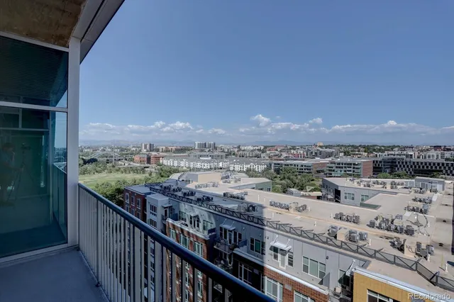 a view of a city from a balcony