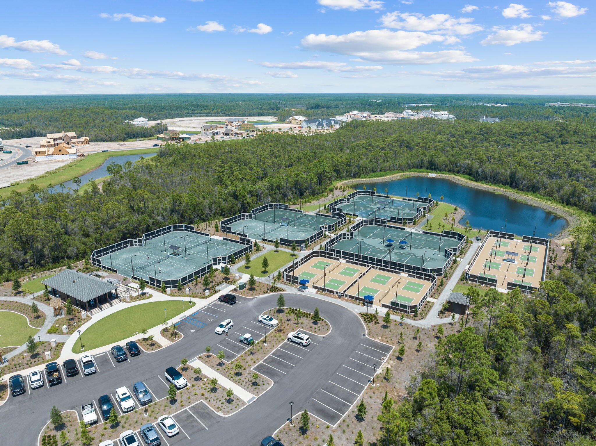 Lot 134 Morning Light Way Inlet Beach Inlet Beach, FL 32461 - Photo 24 of 28 an aerial view of a house a yard swimming pool and outdoor seating