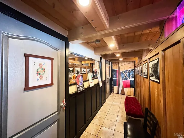 a room with furniture