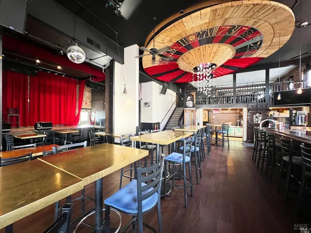 a view of a building and a street