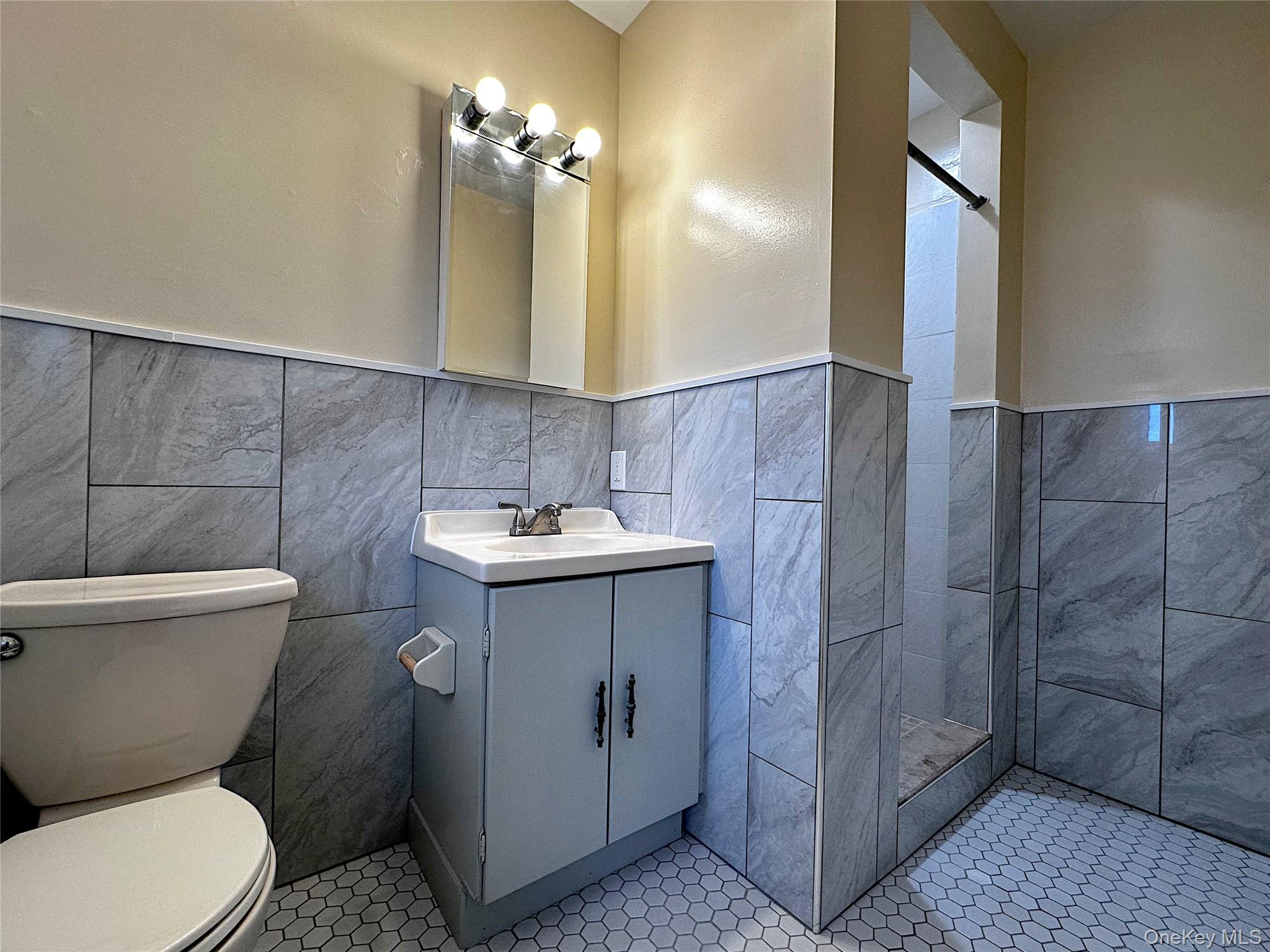 25 Acacia Terrace, Unit 2 New Rochelle, NY 10805 - Photo 13 of 28 a bathroom with a toilet sink and mirror
