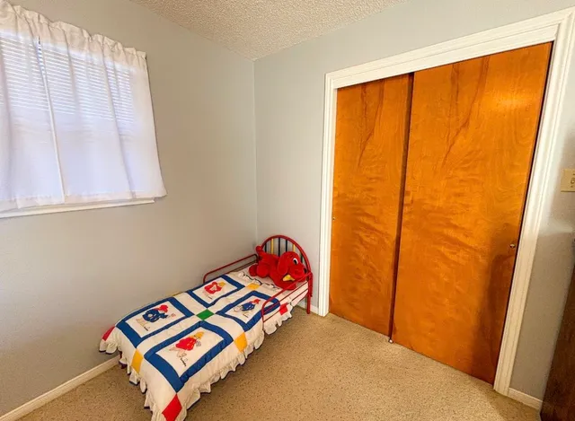 a room with toys and a window