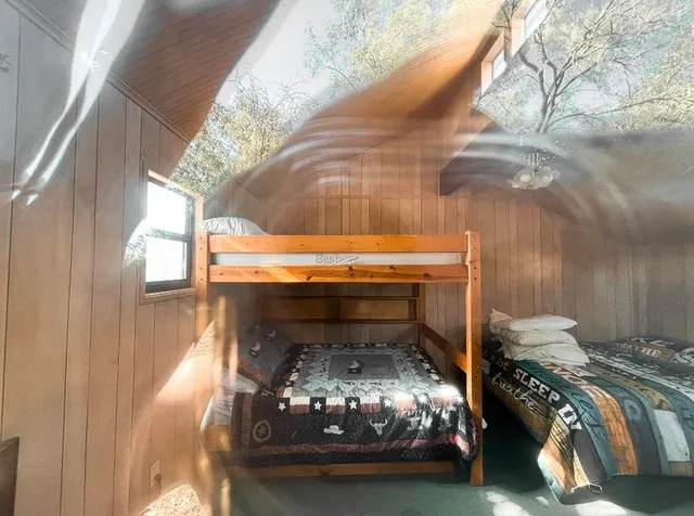 a view of a fireplace in a room